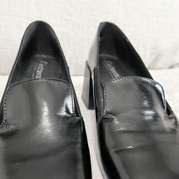 NWOT L'INTERVALLE BARNABY BLACK LEATHER BLOCK HEEL LOAFERS - 39 - Picture 9 of 12
